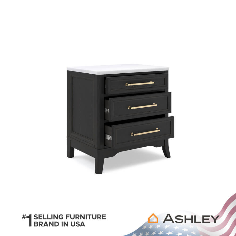 ตู้ข้างเตียง ASHLEY FURNITURE HOMESTORE รุ่น WELLTERN สีดำ_3