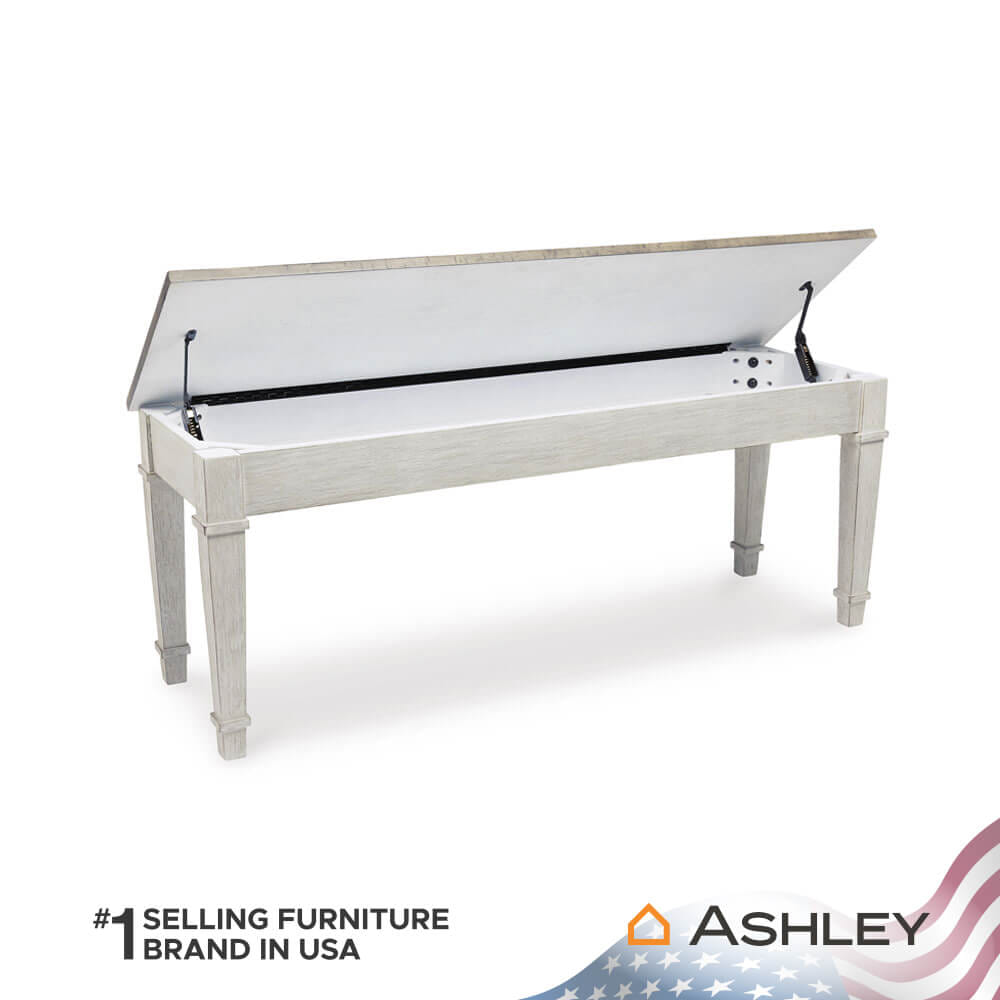 ม้านั่งพร้อมช่องเก็บของ ASHLEY FURNITURE HOMESTORE รุ่น SKEMPTON/121 สีขาววินเทจ_3