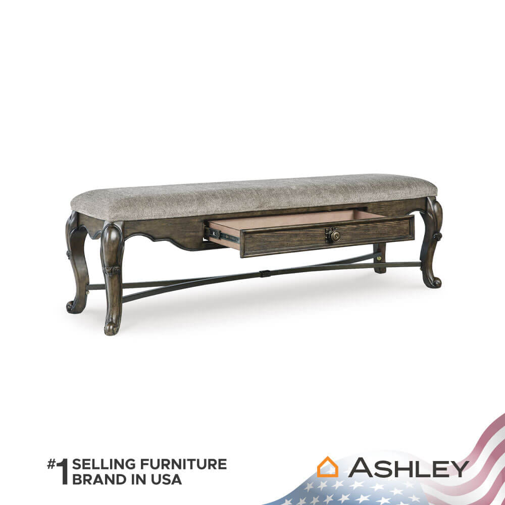 ม้านั่งพร้อมลิ้นชัก ASHLEY FURNITURE HOMESTORE รุ่น MAYLEE/160 สีน้ำตาลเข้ม_3