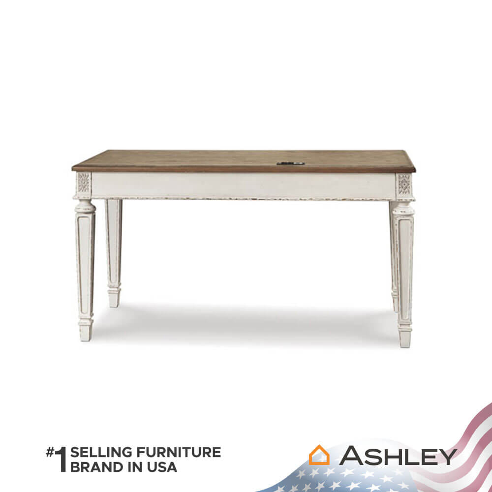 โต๊ะทำงาน ASHLEY FURNITURE HOMESTORE รุ่น REALYN/152 สีขาววินเทจ