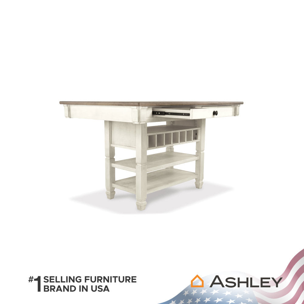 โต๊ะบาร์ ASHLEY FURNITURE HOMESTORE รุ่น BOLANBURG/101 สีขาววินเทจ