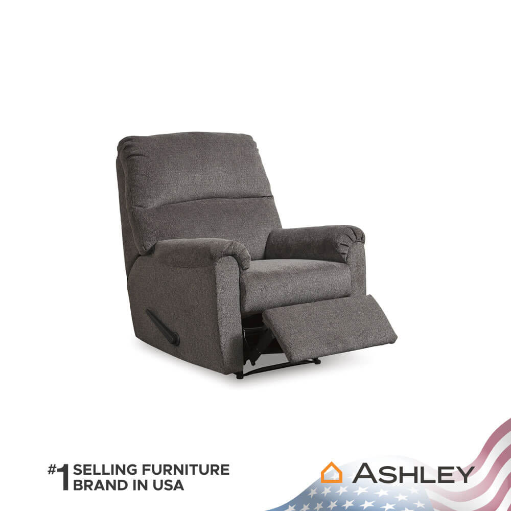 โซฟาปรับเอนนอน 1 ที่นั่ง ASHLEY FURNITURE HOMESTORE รุ่น NERVIANO/1R สีเทา