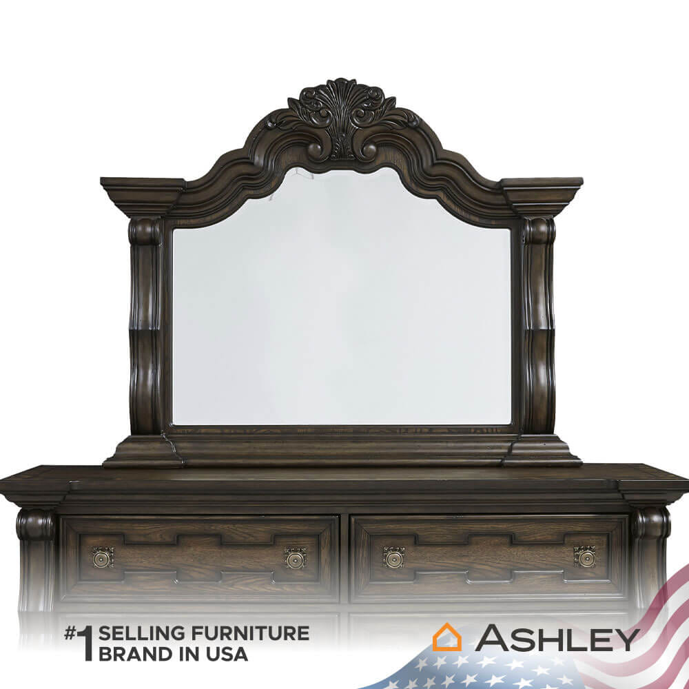 กระจกตั้งโต๊ะ ASHLEY FURNITURE HOMESTORE รุ่น MAYLEE/137X112 สีน้ำตาลเข้ม