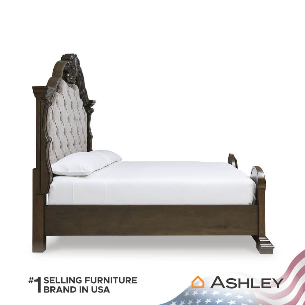 เตียงนอนขนาด 6 ฟุต ASHLEY FURNITURE HOMESTORE รุ่น MAYLEE/180 สีน้ำตาลเข้ม