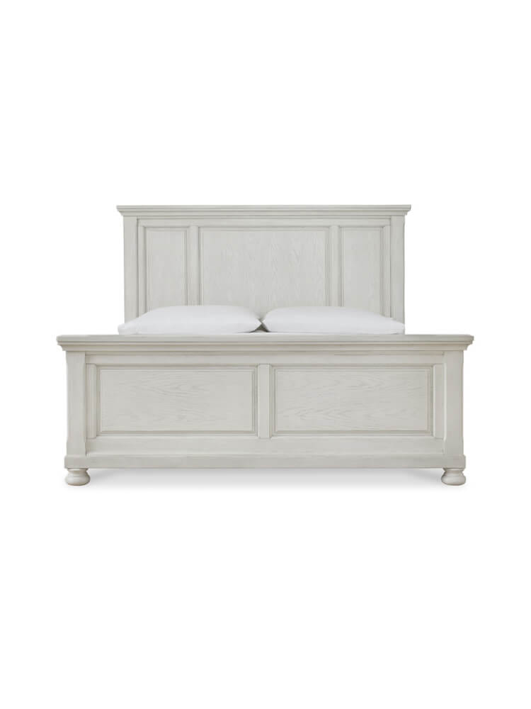 เตียงนอนขนาด 6 ฟุต ASHLEY FURNITURE HOMESTORE รุ่น ROBBINSDALE/180 สีขาววินเทจ