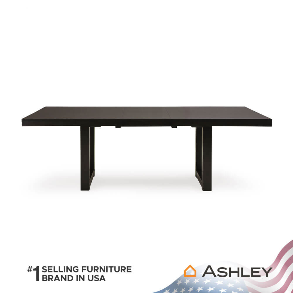 โต๊ะอาหาร ปรับขนาดได้ ASHLEY FURNITURE HOMESTORE รุ่น NEYMORTON/183-228 สีน้ำตาลเข้ม