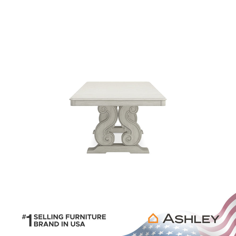โต๊ะอาหาร ปรับขนาดได้ ASHLEY FURNITURE HOMESTORE รุ่น ARLENDYNE/183-275 สีขาววินเทจ