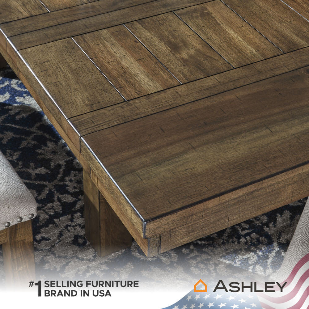 โต๊ะอาหาร ปรับขนาดได้ ASHLEY FURNITURE HOMESTORE รุ่น MORIVILLE/158-218 สีน้ำตาล