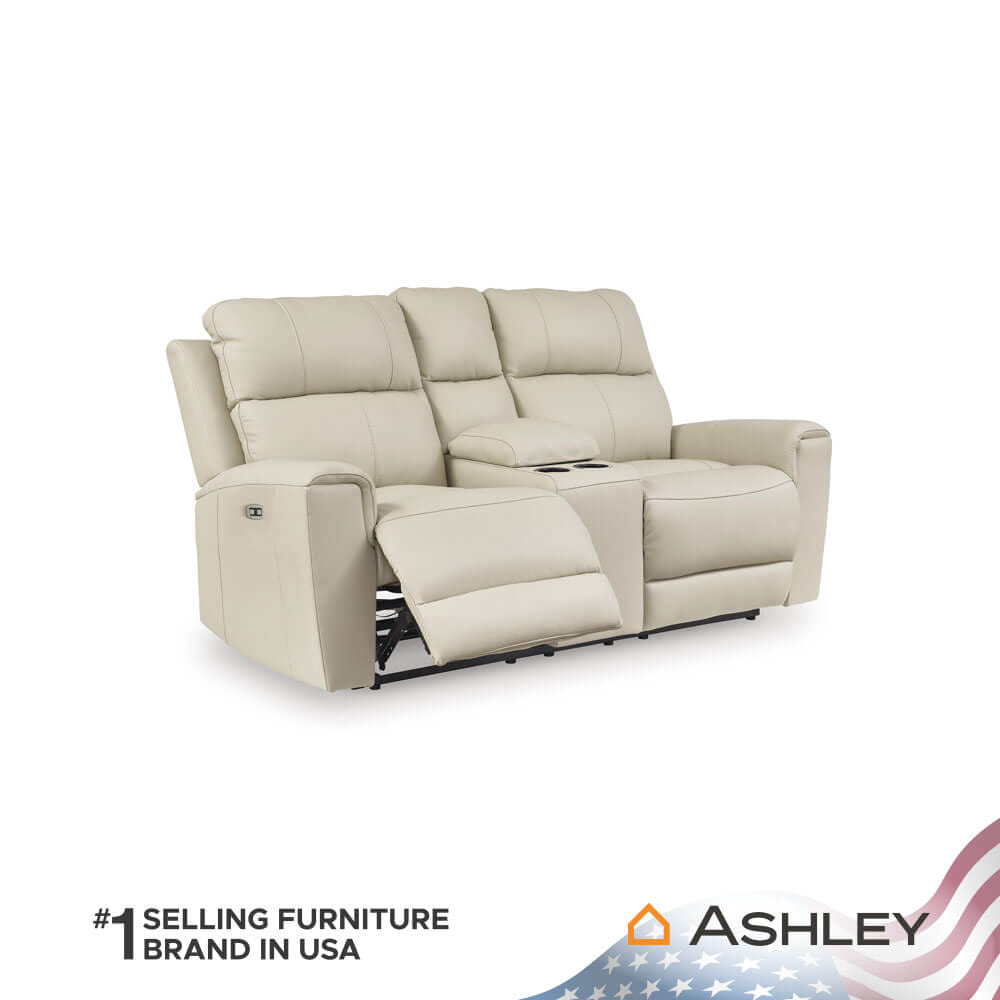 โซฟาปรับเอนไฟฟ้า 2 ที่นั่งพร้อมที่วางแขน ASHLEY FURNITURE HOMESTORE รุ่น DAHLMOORE/2RRM สีครีม