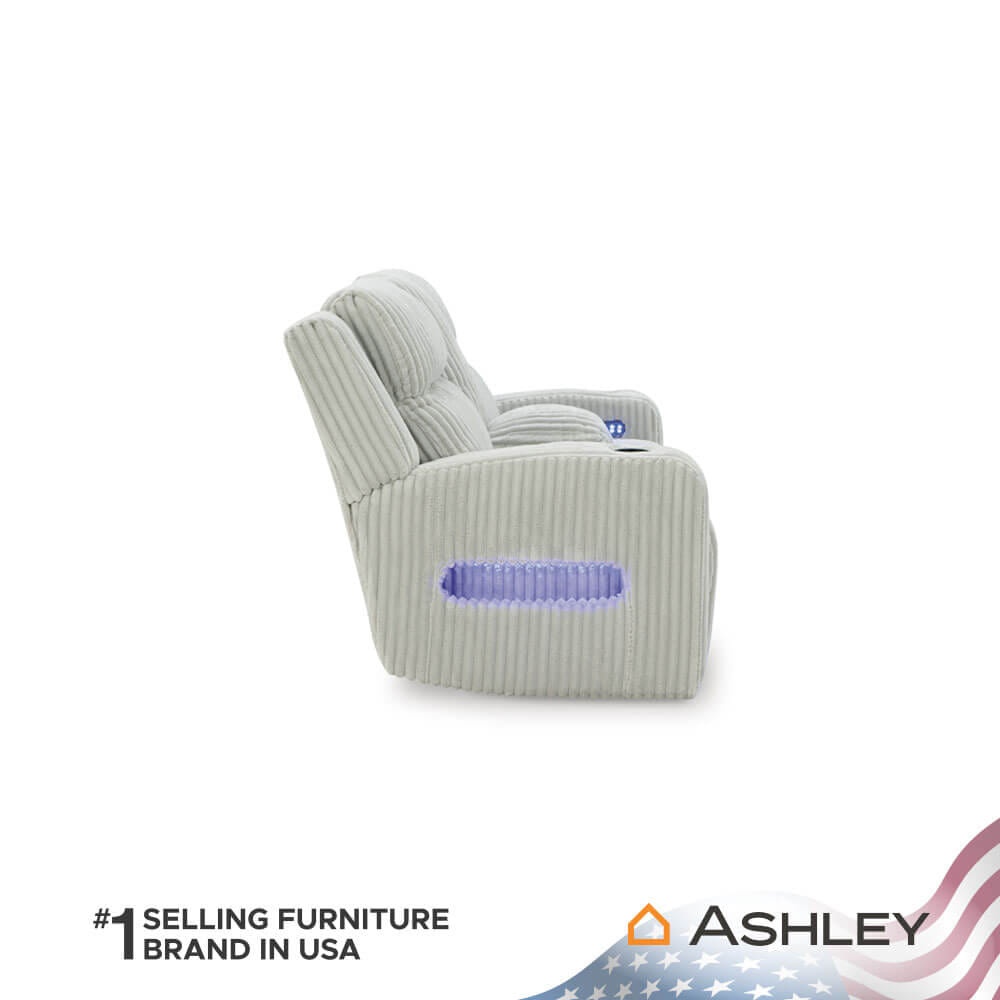 โซฟาปรับเอนไฟฟ้า 2 ที่นั่งพร้อมที่วางแขน ASHLEY FURNITURE HOMESTORE รุ่น TWINBROOKE/2RRM สีเทาอ่อน