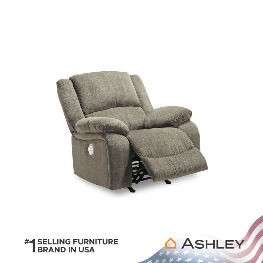 โซฟาปรับเอนนอน ไฟฟ้า 1 ที่นั่ง ASHLEY FURNITURE HOMESTORE รุ่น DRAYCOLL/1RM สีน้ำตาลอ่อน
