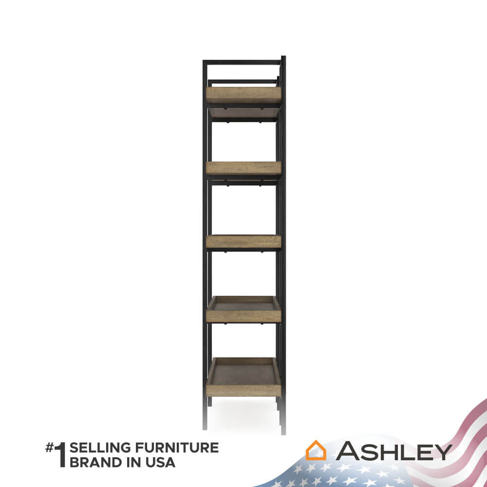ชั้นวางหนังสือ ASHLEY FURNITURE HOMESTORE รุ่น MONTIA สีดำ