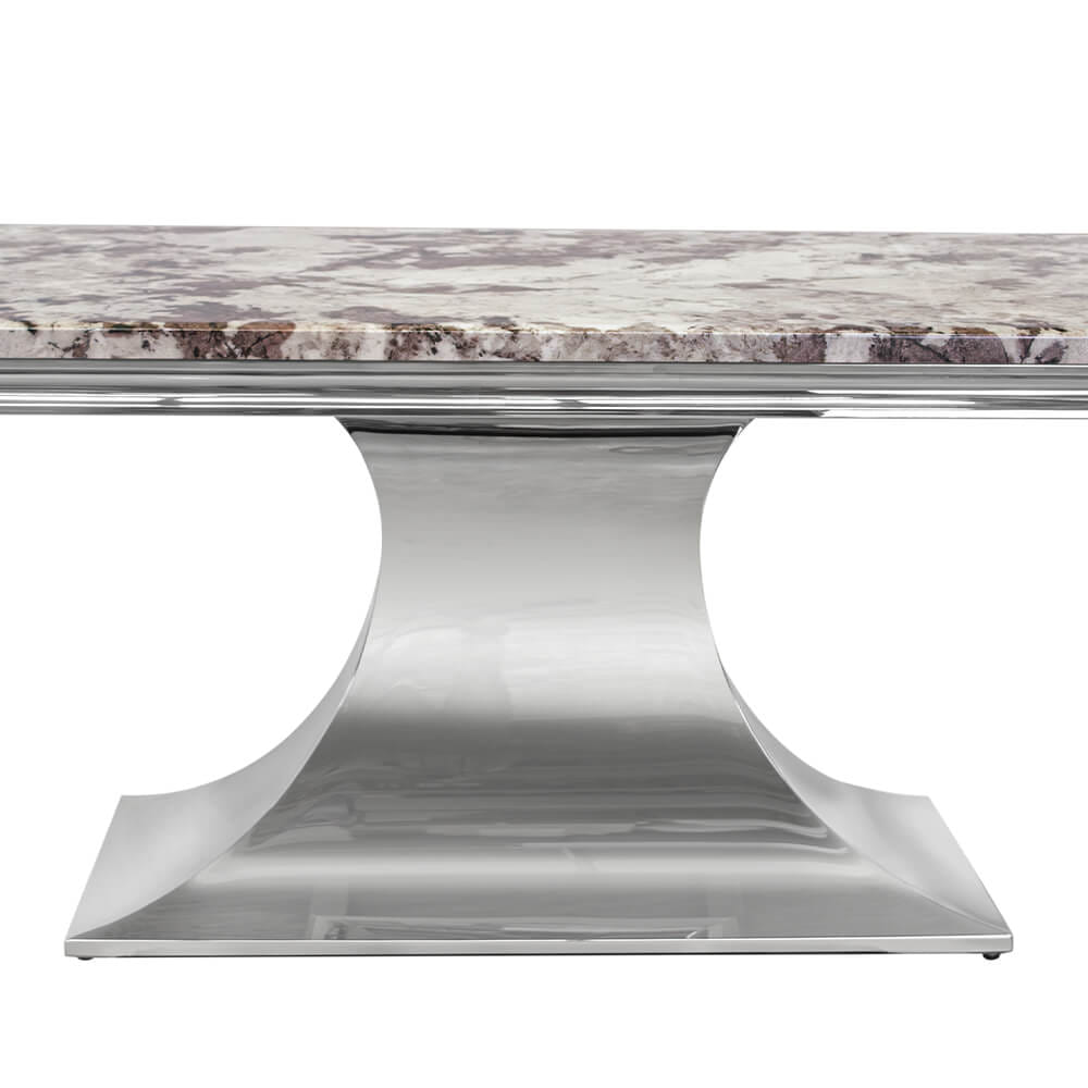 โต๊ะอาหารหินอ่อนสังเคราะห์ CHIC REPUBLIC รุ่น HERNANDEZ-CH/180 MARBLE สีขาวและเทา