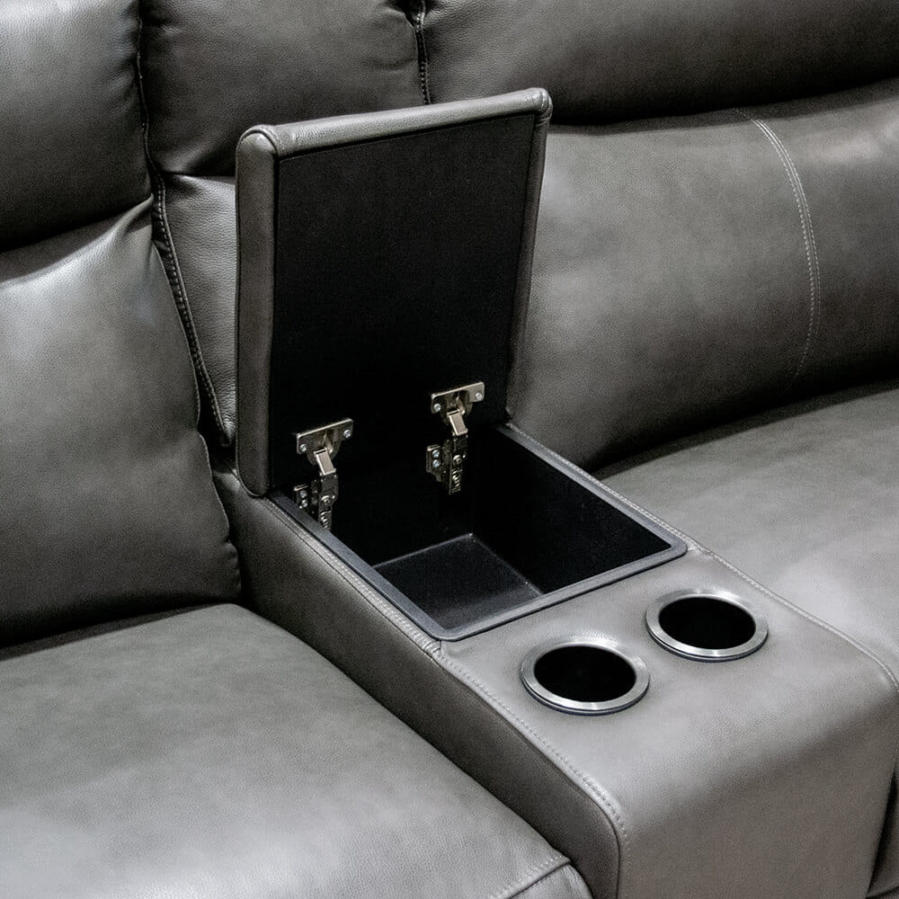 โซฟาปรับเอนนอนเข้ามุมด้านซ้ายไฟฟ้า CHIC REPUBLIC รุ่น BROMPTON/RRRM-L สีเทาเข้ม_4