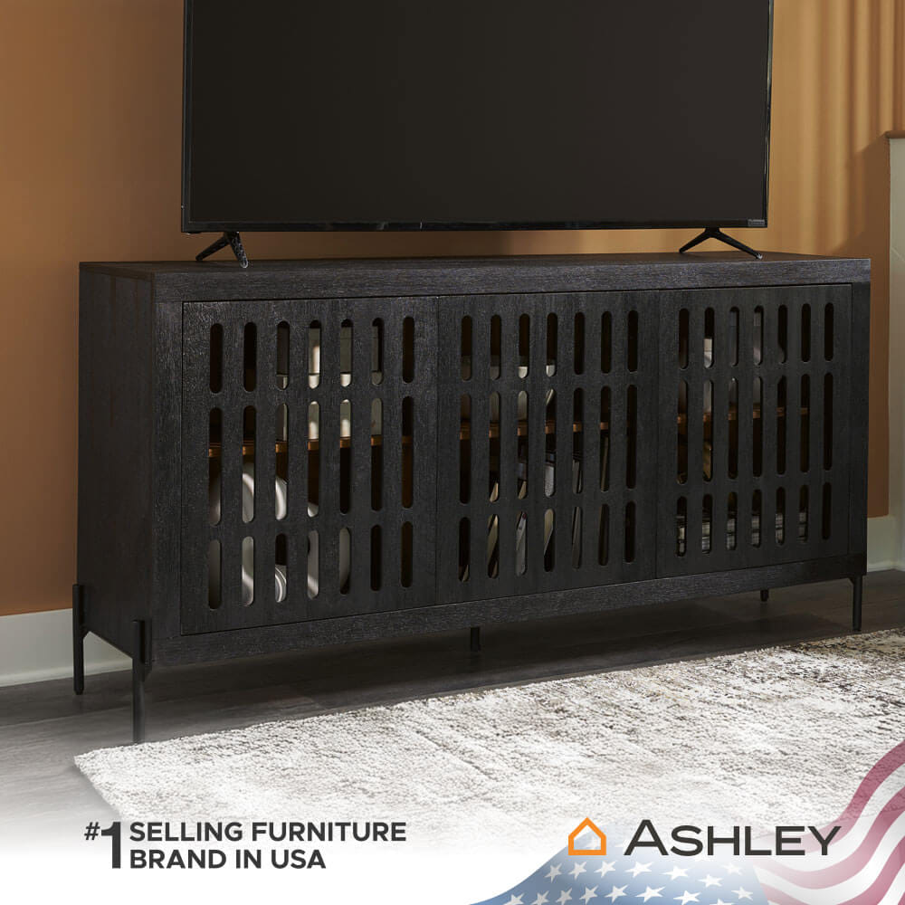 ตู้เตี้ยบานเปิด ASHLEY FURNITURE HOMESTORE รุ่น VALLISBURG/162 สีดำ