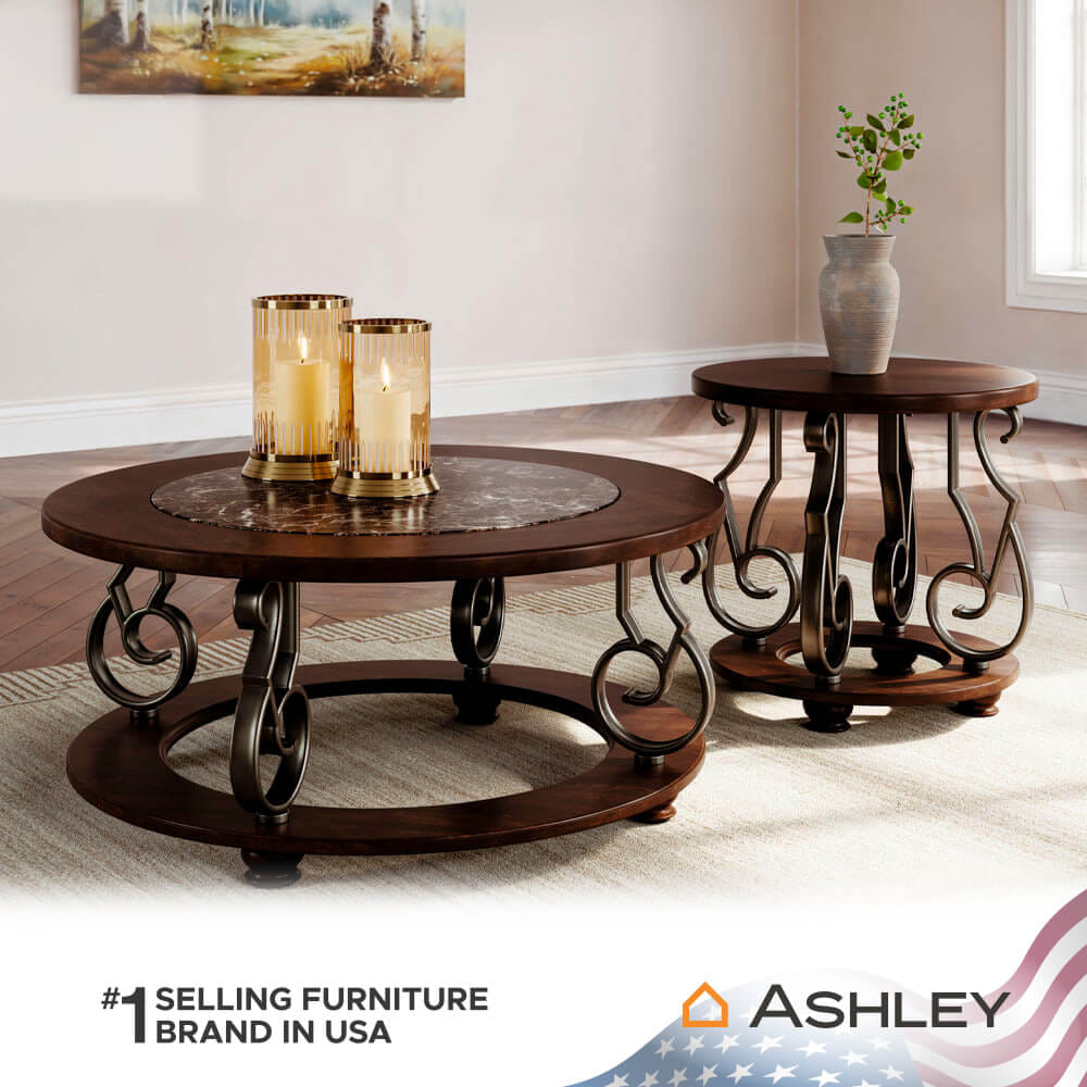 โต๊ะข้าง ASHLEY FURNITURE HOMESTORE รุ่น FRALLYN/63 สีน้ำตาลเข้ม
