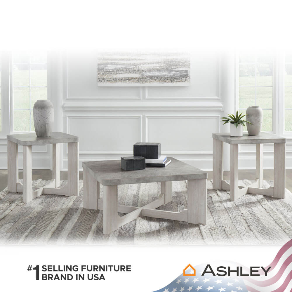 ชุดโต๊ะข้าง ASHLEY FURNITURE HOMESTORE รุ่น GARNILLY/3 สีเทา_4