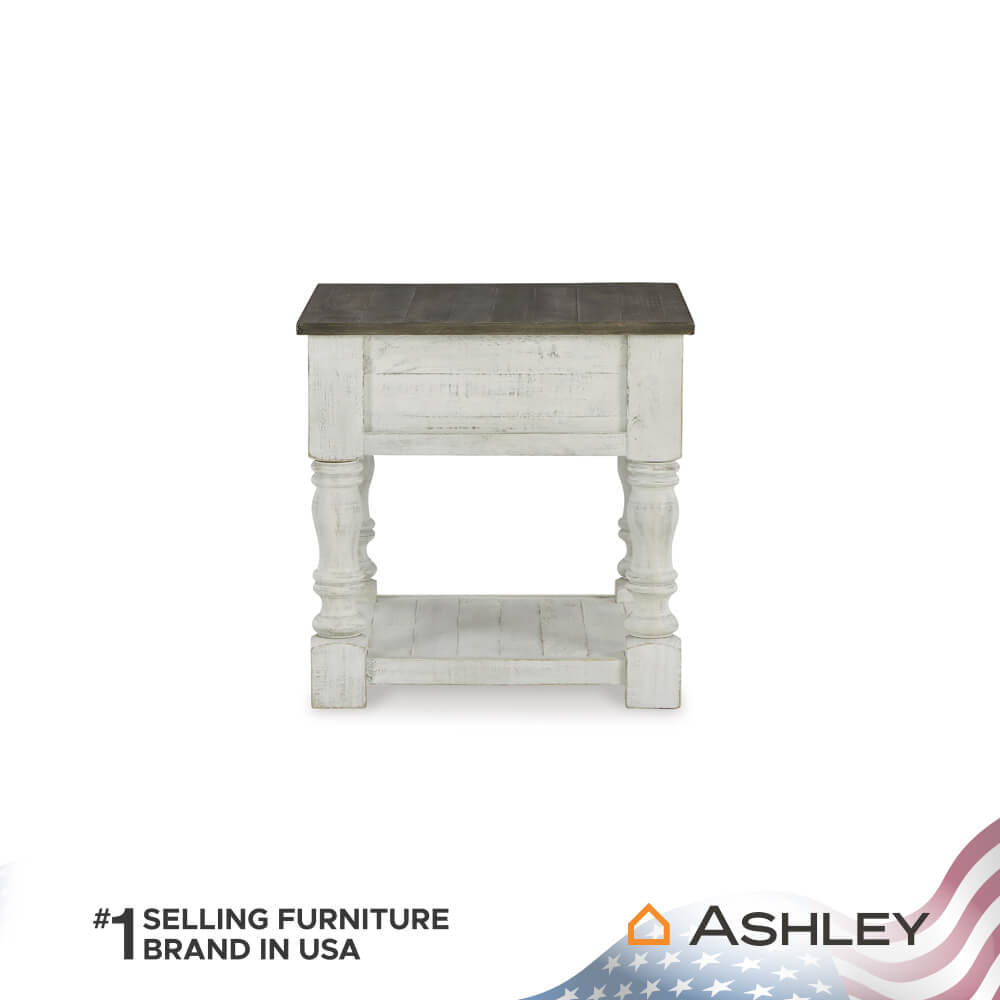 โต๊ะข้าง ASHLEY FURNITURE HOMESTORE รุ่น HAVALANCE/63 สีขาววินเทจ