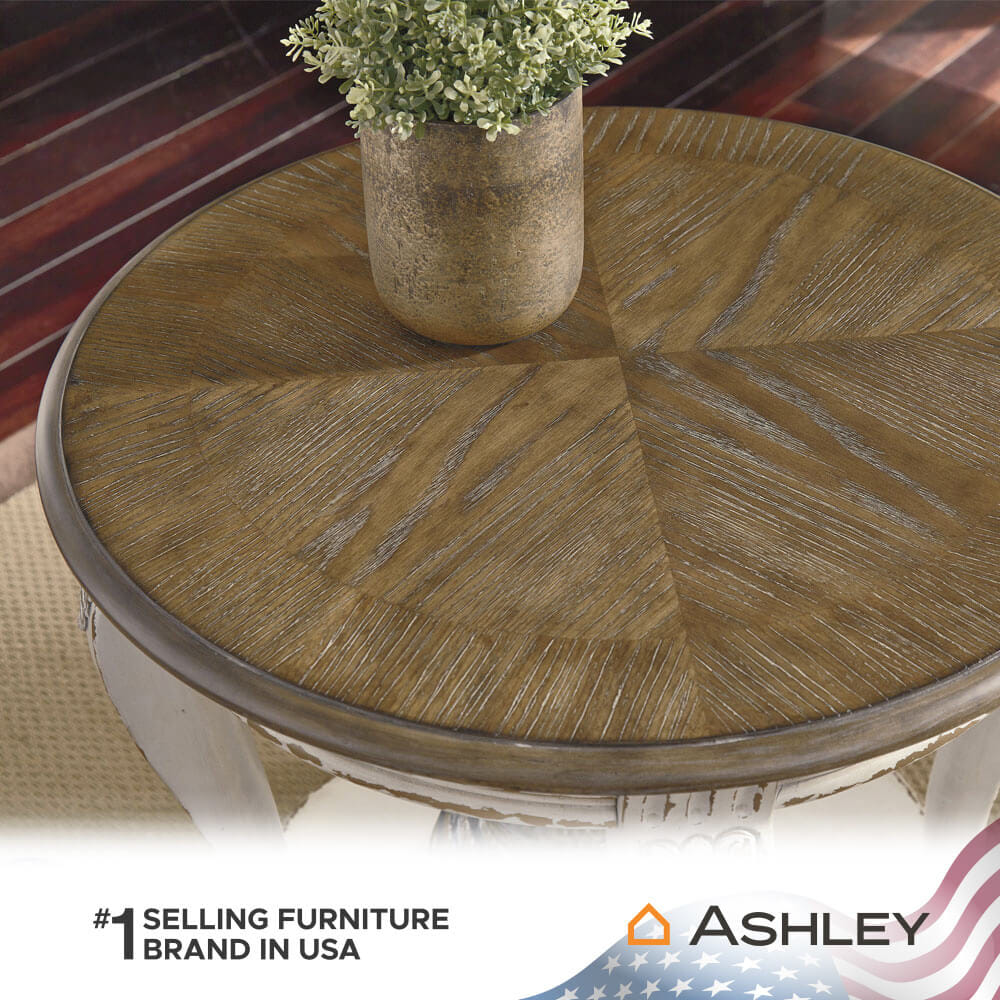โต๊ะข้าง ASHLEY FURNITURE HOMESTORE รุ่น REALYN/66 สีขาววินเทจ