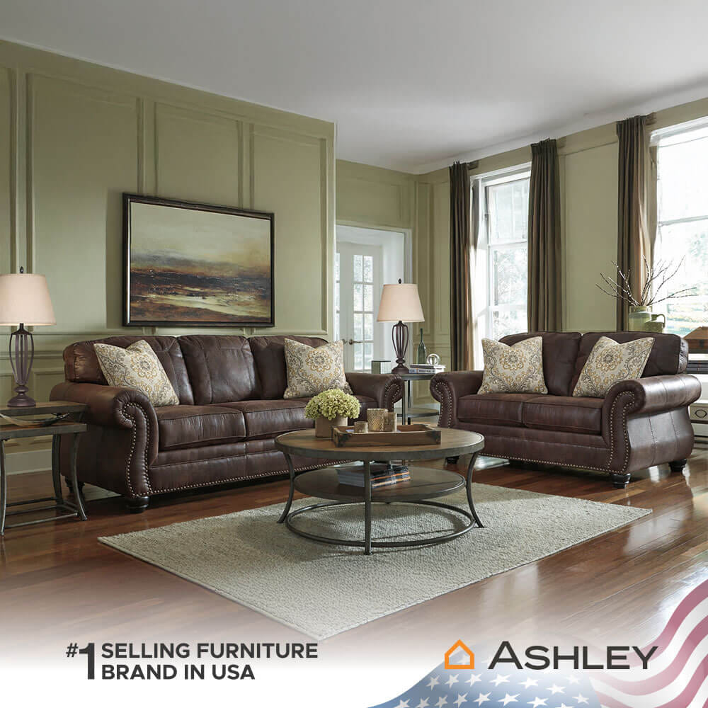 โซฟา 3 ที่นั่ง ASHLEY FURNITURE HOMESTORE รุ่น W80070-O/3 สีน้ำตาลเข้ม