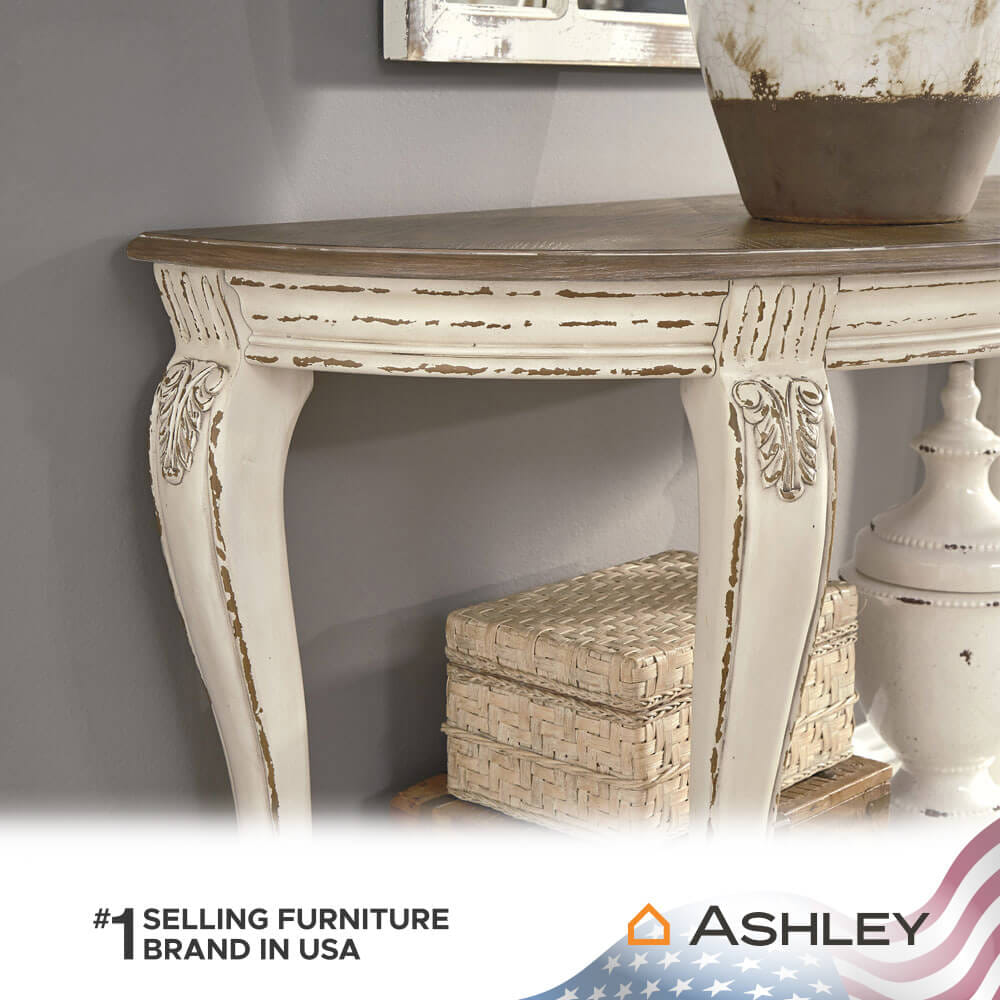 โต๊ะคอนโซล ASHLEY FURNITURE HOMESTORE รุ่น REALYN/121 สีขาววินเทจ