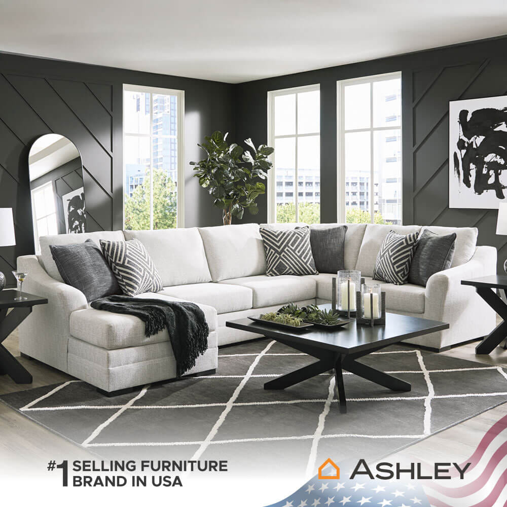 โซฟาตัว L ด้านซ้าย ASHLEY FURNITURE HOMESTORE รุ่น KORALYNN/L สีขาว