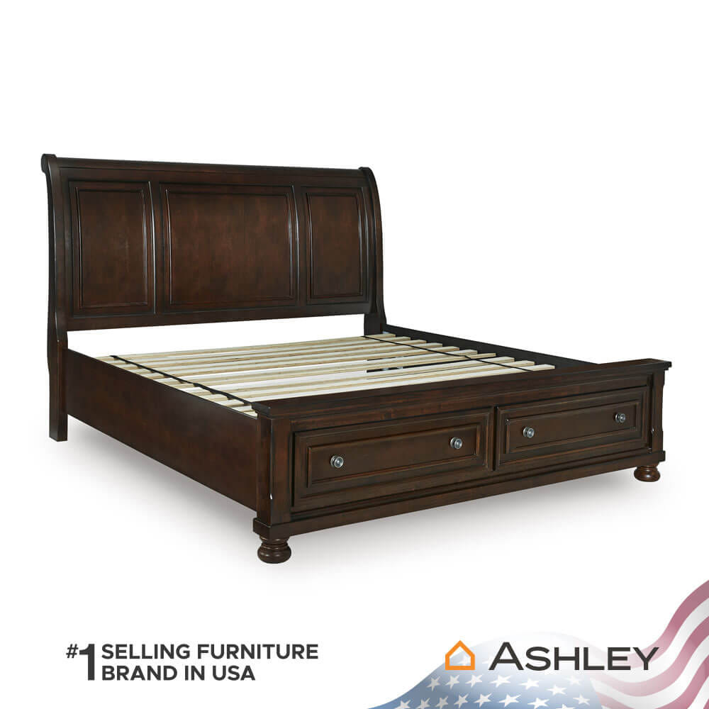 เตียงนอนขนาด 6 ฟุต ASHLEY FURNITURE HOMESTORE รุ่น PORTER/180 สีน้ำตาล