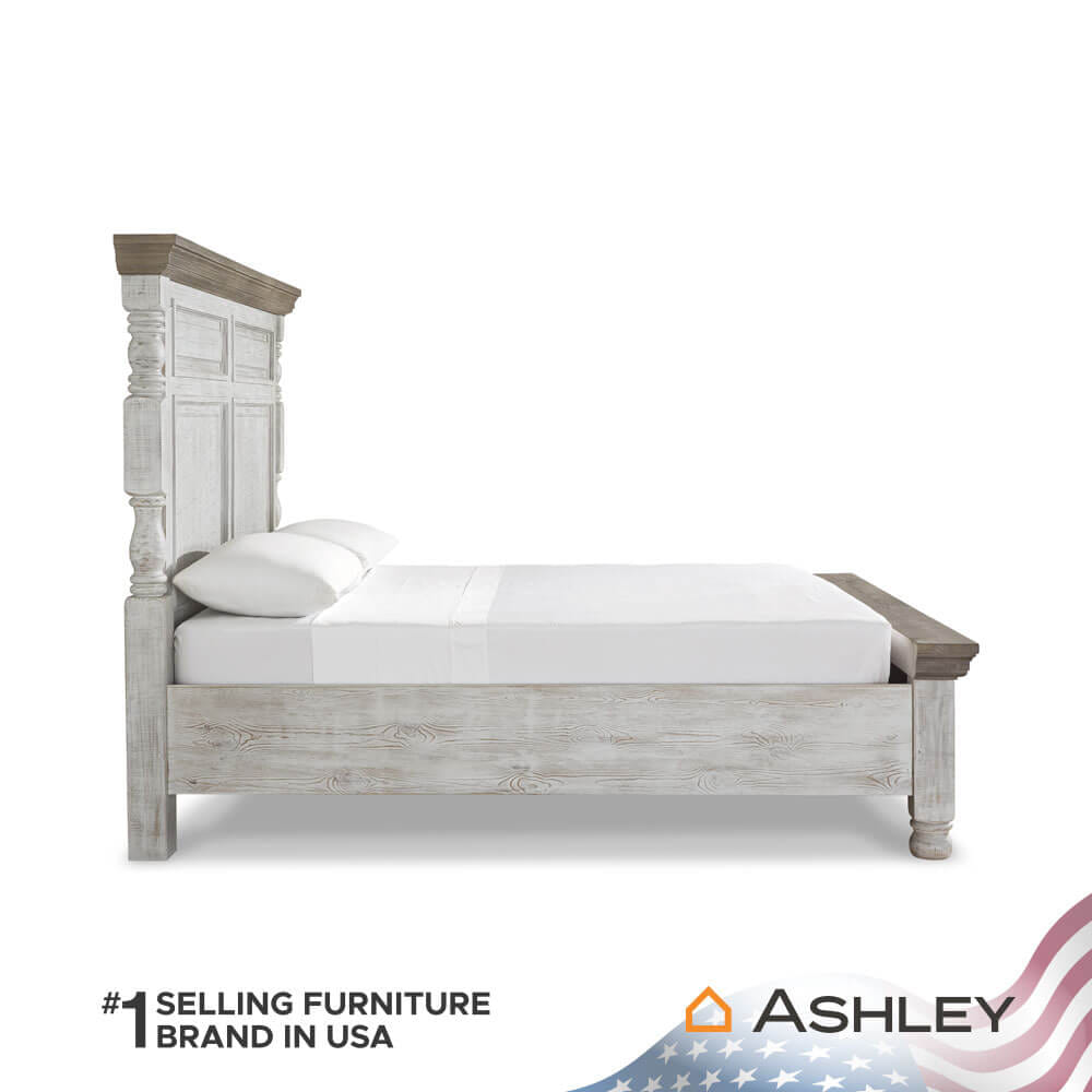 เตียงนอนขนาด 6 ฟุต ASHLEY FURNITURE HOMESTORE รุ่น HAVALANCE/180 สีขาววินเทจ
