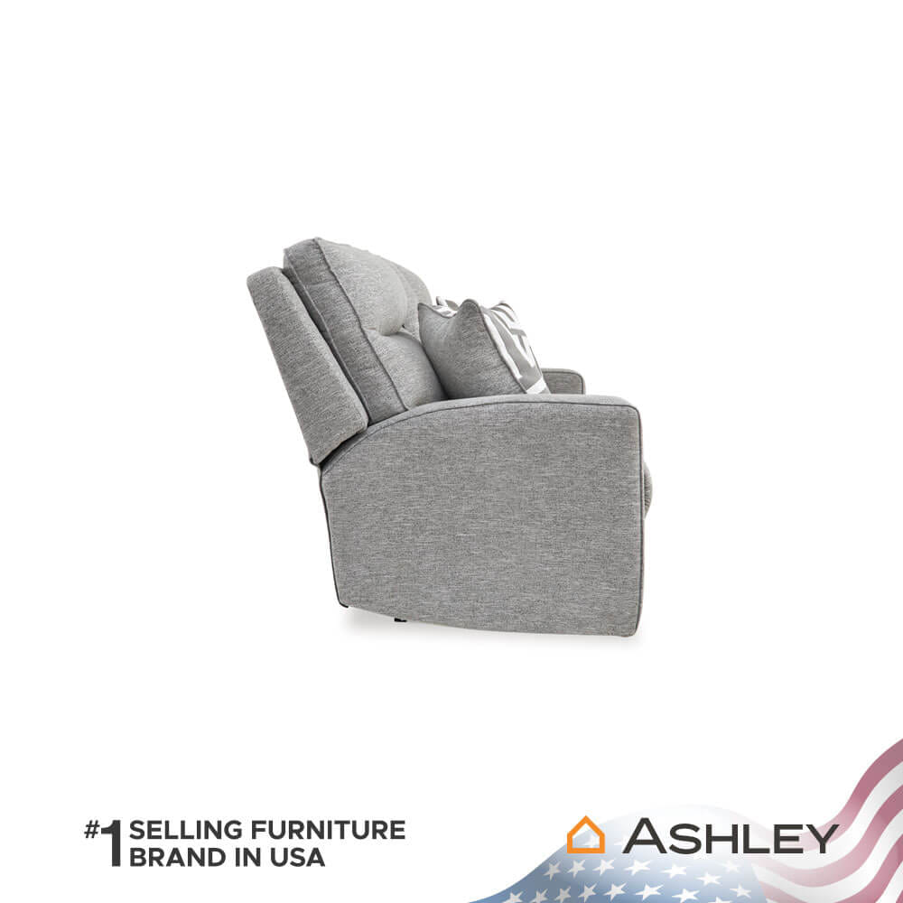 โซฟาปรับเอนไฟฟ้า 2 ที่นั่งพร้อมที่วางแขน ASHLEY FURNITURE HOMESTORE รุ่น BISCOE/2RRM สีเทาอ่อน