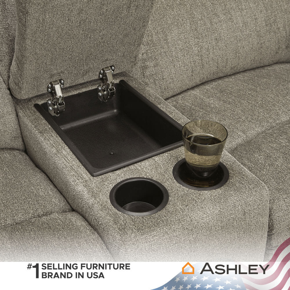 โซฟาปรับเอนไฟฟ้า 2 ที่นั่งพร้อมที่วางแขน ASHLEY FURNITURE HOMESTORE รุ่น DRAYCOLL/2RRM สีน้ำตาลอ่อน
