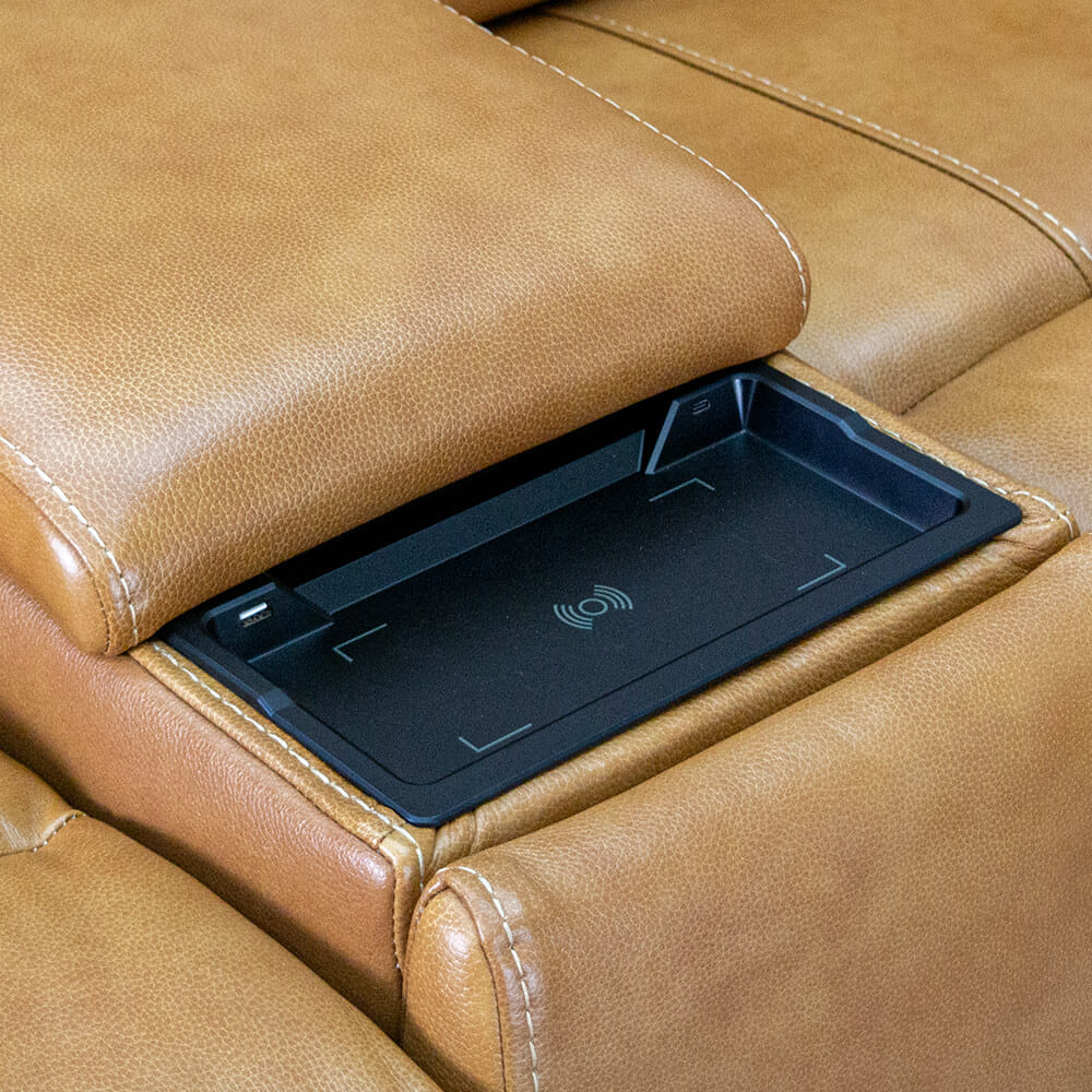 โซฟาปรับเอนนอนเข้ามุมด้านขวา/ไฟฟ้า CHIC REPUBLIC รุ่น HACKETT/RRRM-R สีน้ำตาล_5