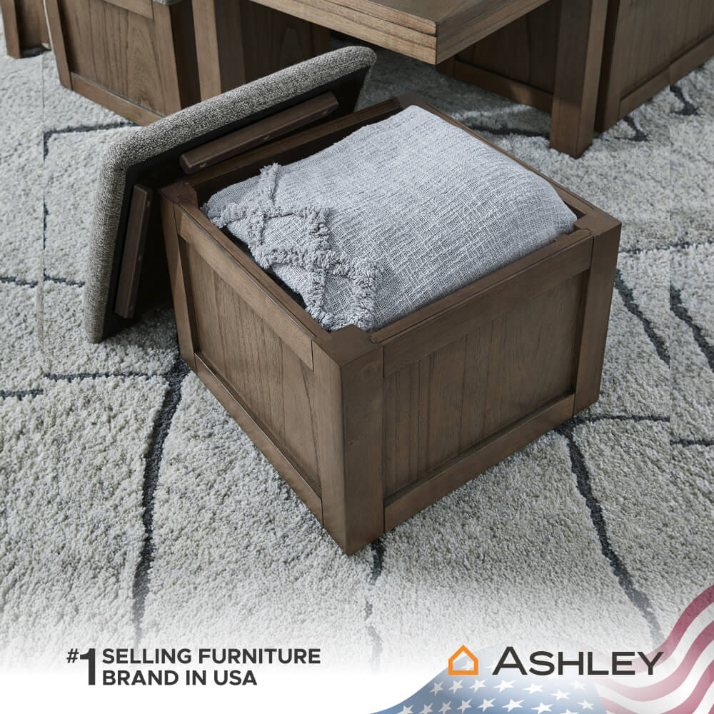 ชุดโต๊ะกลางพร้อมเก้าอี้สตูล ASHLEY FURNITURE HOMESTORE รุ่น BOARDERNEST/101 สีน้ำตาล_5