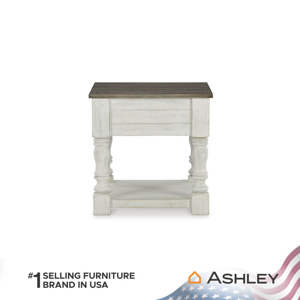 โต๊ะข้าง ASHLEY FURNITURE HOMESTORE รุ่น HAVALANCE/63 สีขาววินเทจ