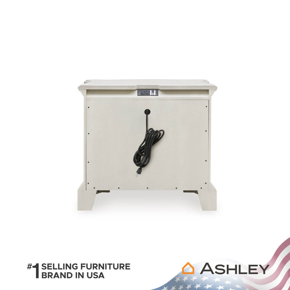 โต๊ะข้างเตียง ASHLEY FURNITURE HOMESTORE รุ่น ARLENDYNE สีขาววินเทจ_5