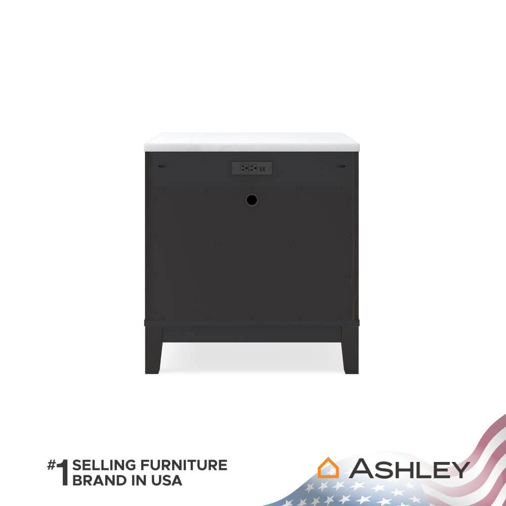 ตู้ข้างเตียง ASHLEY FURNITURE HOMESTORE รุ่น WELLTERN สีดำ_5