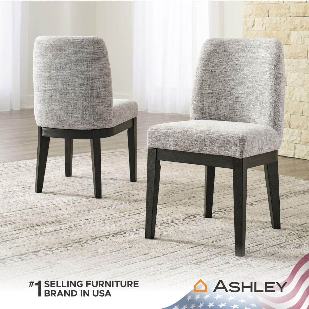 เก้าอี้ทานข้าว ASHLEY FURNITURE HOMESTORE รุ่น BURKHAUS สีน้ำตาลอ่อน_5