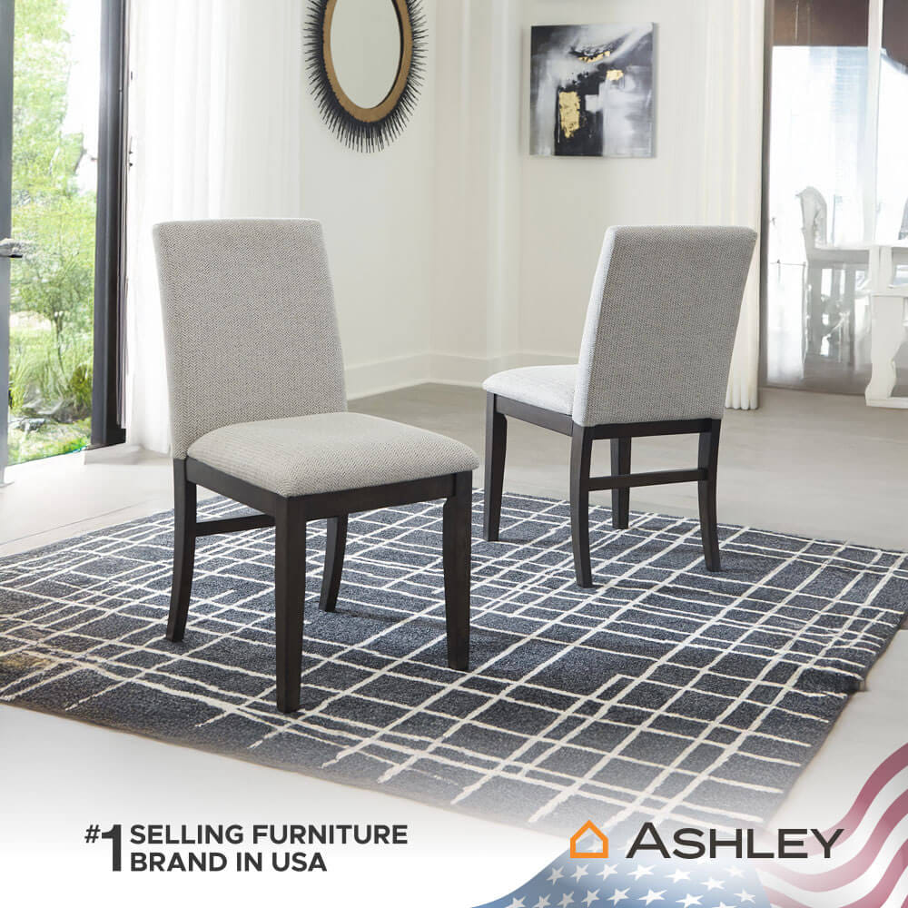 เก้าอี้ทานข้าว ASHLEY FURNITURE HOMESTORE รุ่น BRUXWORTH สีเทาอ่อน_5