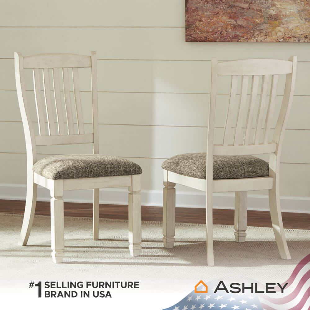 เก้าอี้ทานข้าว ASHLEY FURNITURE HOMESTORE รุ่น BOLANBURG-A สีขาววินเทจ_5