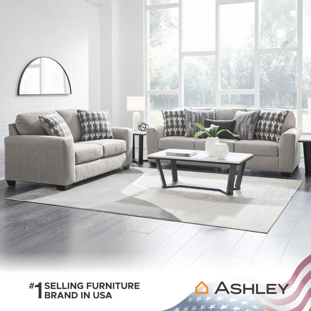 โซฟา 2 ที่นั่ง ASHLEY FURNITURE HOMESTORE รุ่น AVENAL PARK/2 สีเทาอ่อน
