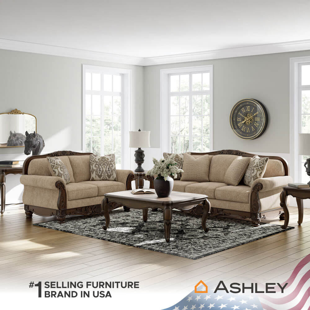 โซฟา 2 ที่นั่ง ASHLEY FURNITURE HOMESTORE รุ่น STANMORE/2 สีน้ำตาล