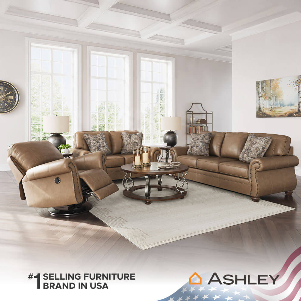 โซฟา 2 ที่นั่ง ASHLEY FURNITURE HOMESTORE รุ่น SHADSBURNE/2 สีน้ำตาล