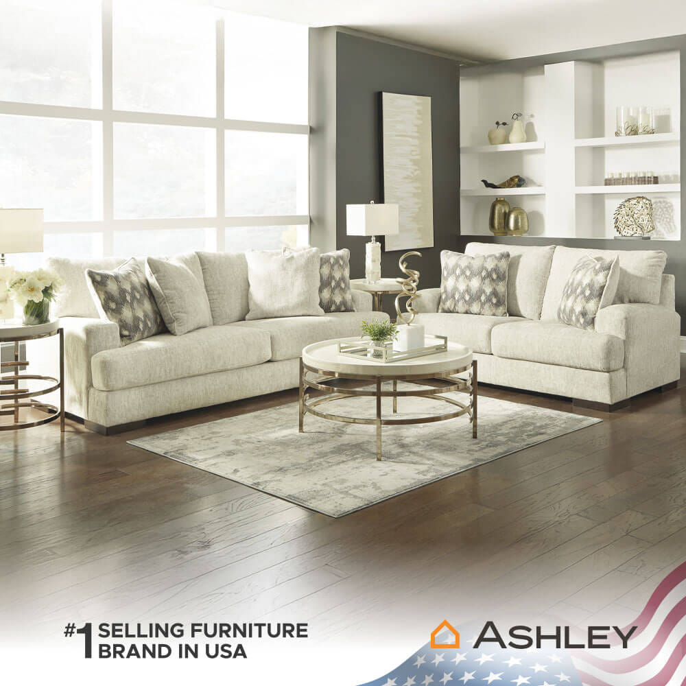 โซฟา 3 ที่นั่ง ASHLEY FURNITURE HOMESTORE รุ่น CARETTI/3 สีครีม
