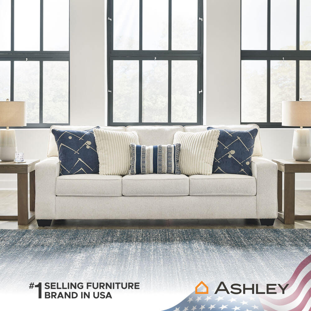 โซฟาเบด 3 ที่นั่ง ASHLEY FURNITURE HOMESTORE รุ่น PADOVA/3 สีโซฟาสีครีม/ขาสีดำ