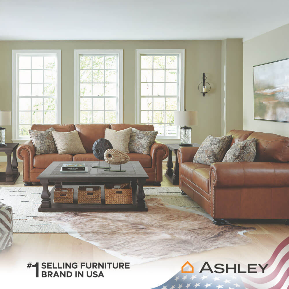 โซฟา 3 ที่นั่ง ASHLEY FURNITURE HOMESTORE รุ่น CARIANNA/3 สีน้ำตาล