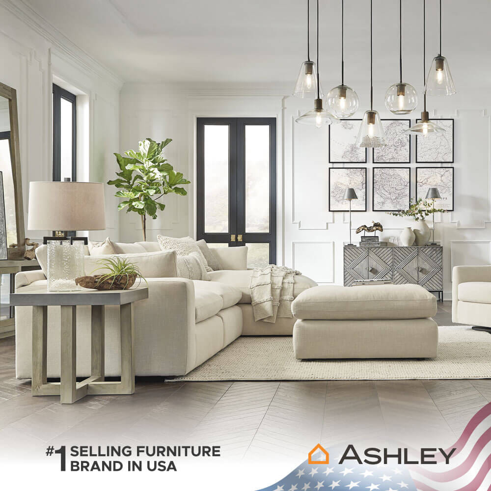 โซฟาตัว L ด้านซ้าย ASHLEY FURNITURE HOMESTORE รุ่น ELYZA/L สีเบจ