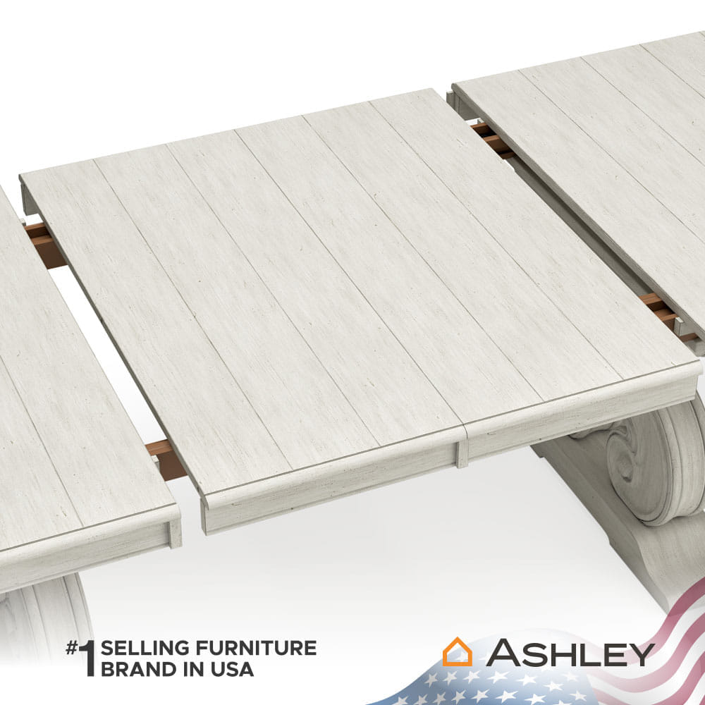 โต๊ะอาหาร ปรับขนาดได้ ASHLEY FURNITURE HOMESTORE รุ่น ARLENDYNE/183-275 สีขาววินเทจ