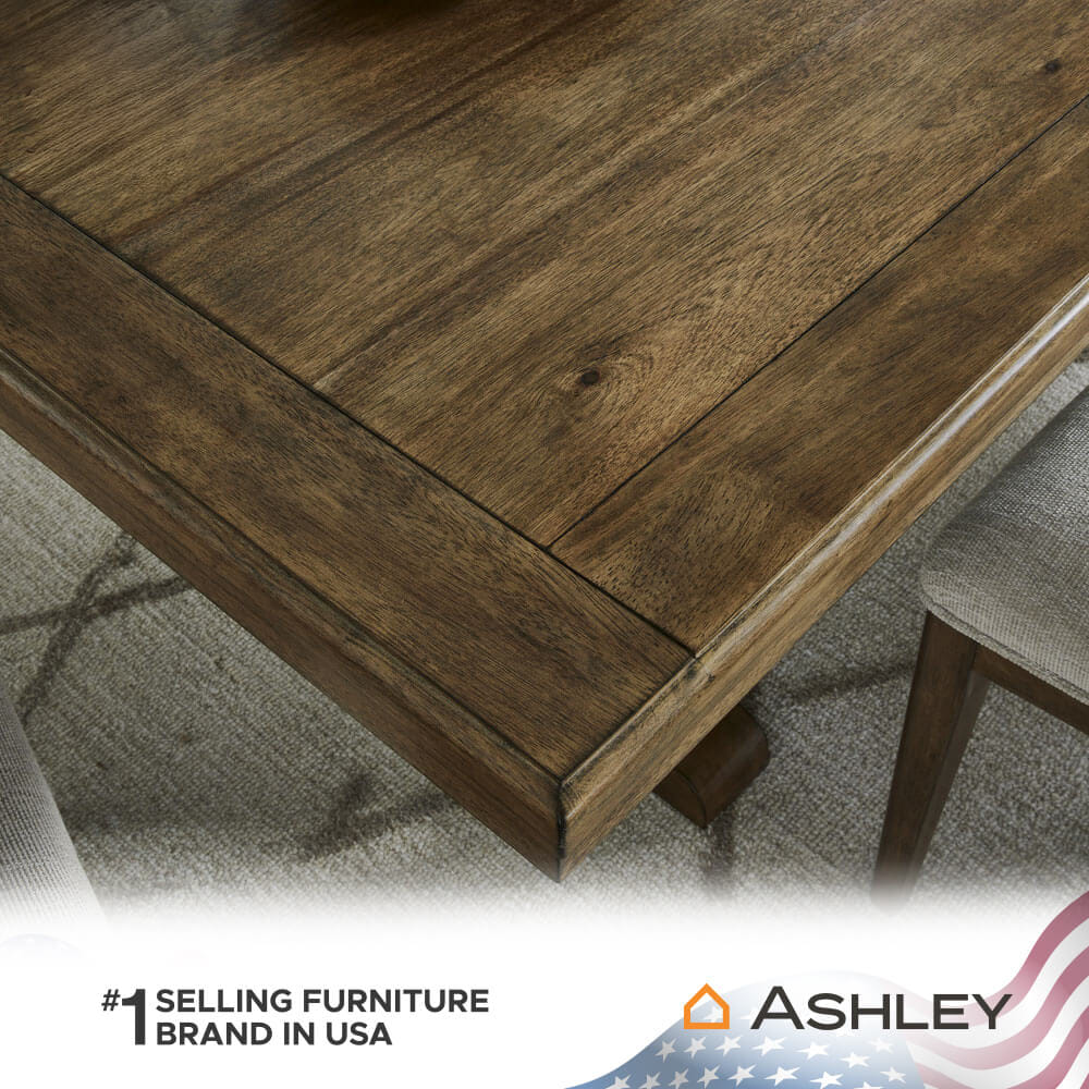 โต๊ะอาหาร ปรับขนาดได้ ASHLEY FURNITURE HOMESTORE รุ่น STURLAYNE/172-218 สีน้ำตาล