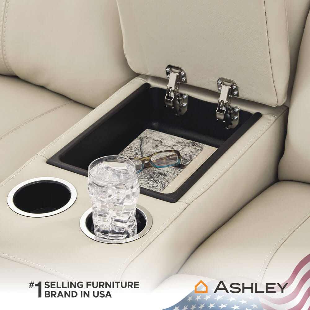 โซฟาปรับเอนไฟฟ้า 2 ที่นั่งพร้อมที่วางแขน ASHLEY FURNITURE HOMESTORE รุ่น DAHLMOORE/2RRM สีครีม