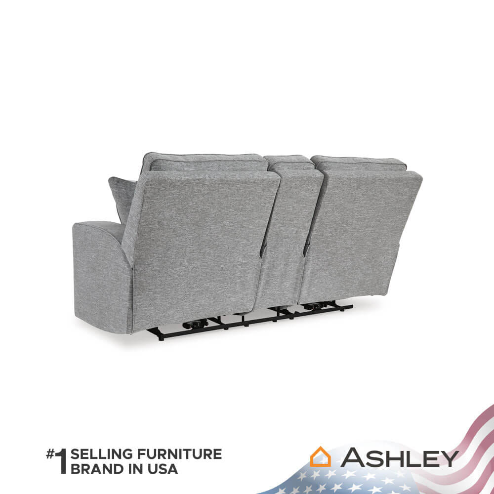 โซฟาปรับเอนไฟฟ้า 2 ที่นั่งพร้อมที่วางแขน ASHLEY FURNITURE HOMESTORE รุ่น BISCOE/2RRM สีเทาอ่อน