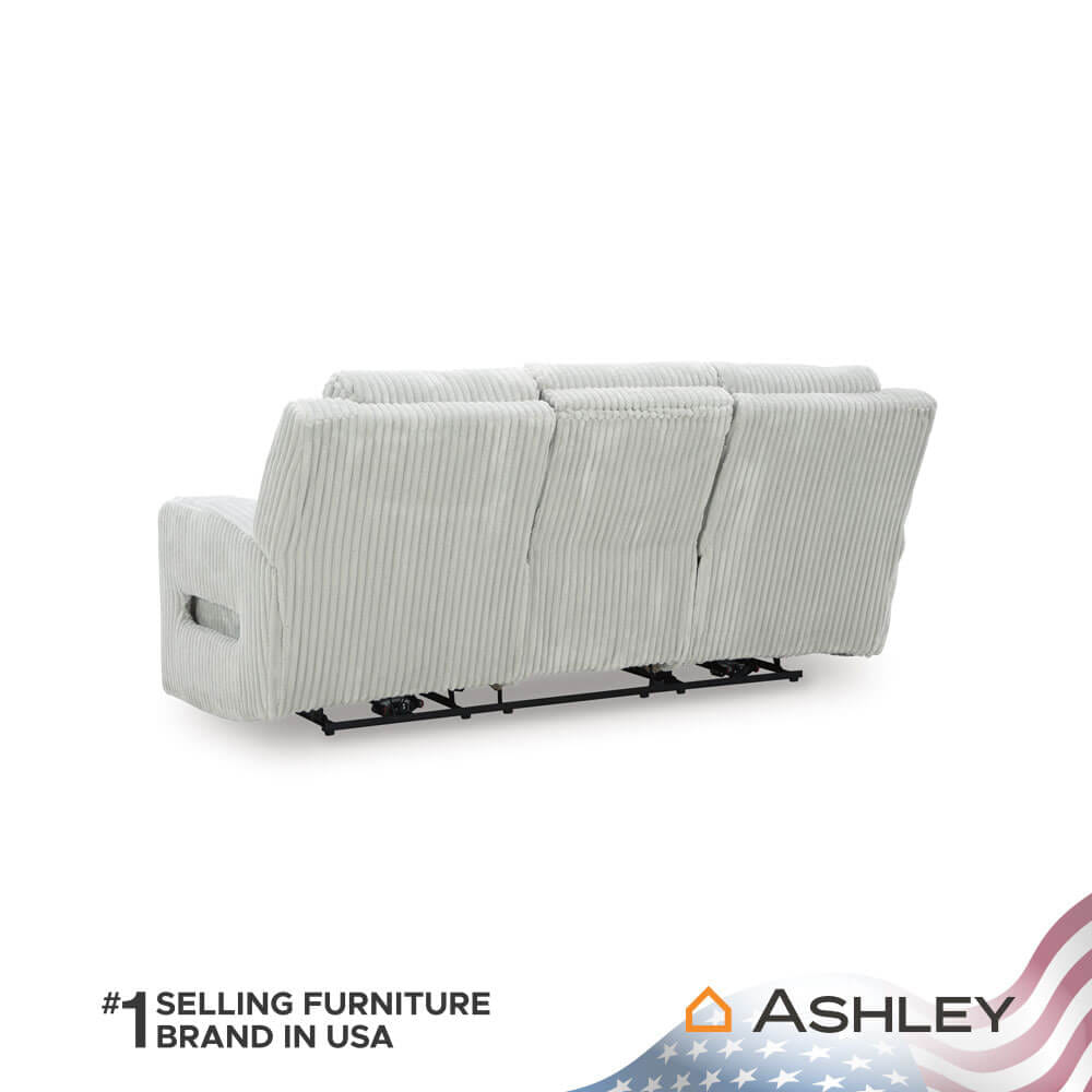 โซฟาปรับเอนไฟฟ้า 3 ที่นั่ง พร้อมพนักพิงศีรษะปรับได้ ASHLEY FURNITURE HOMESTORE รุ่น TWINBROOKE/3RRM สีเทาอ่อน
